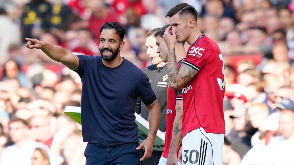 United-Trainer Rubem Amorim mit Ex-RB-Stürmer Benjamin Sesko