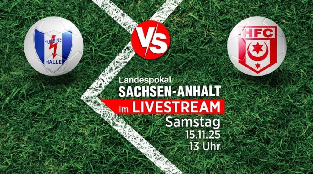Im Landespokal Sachsen-Anhalt steht das Stadtderby Turbine Halle gegen Halleschen FC an. Mitteldeutsche Zeitung und Volksstimme übertragen im Livestream.&nbsp;