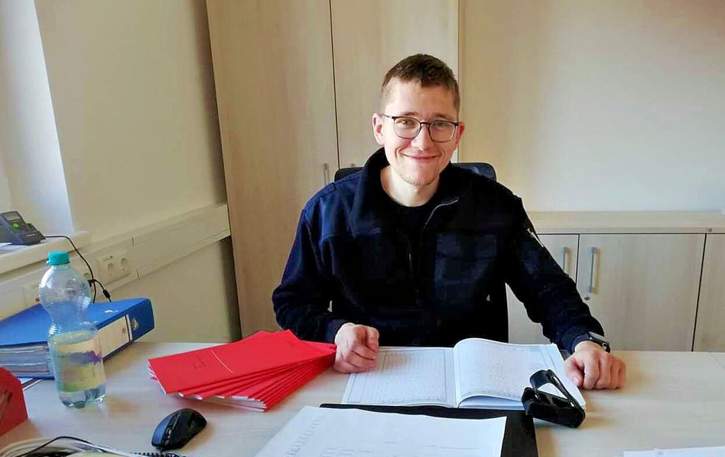 Ortswehrleiter Frederic Lorenz hat jetzt sogar ein Büro.  