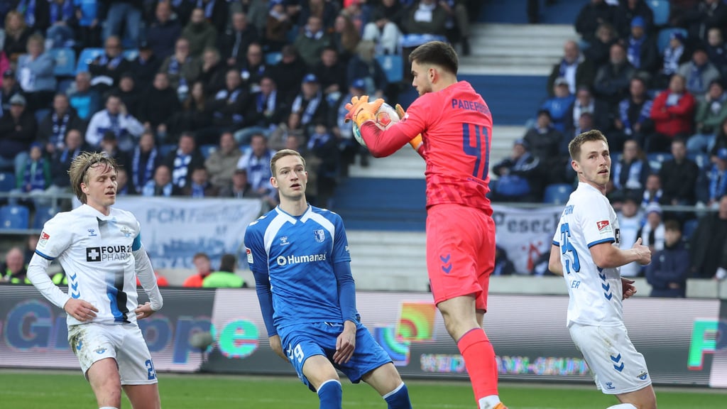Auch gegen Paderborn gelang dem 1. FC Magdeburg um Maximilian Breunig vor dem gegnerischen Kasten deutlich zu wenig.