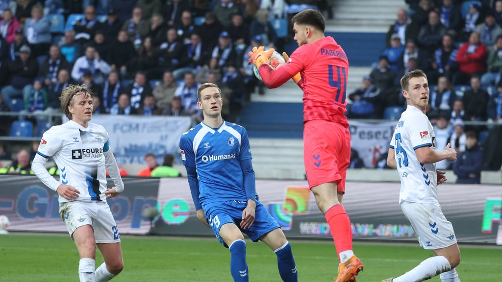 Auch gegen Paderborn gelang dem 1. FC Magdeburg um Maximilian Breunig vor dem gegnerischen Kasten deutlich zu wenig.