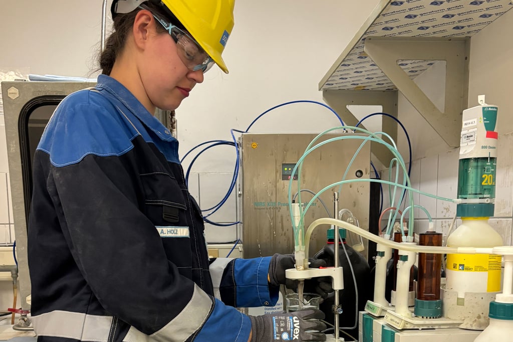 Qualitätscheck: Im Labor wertet Anni-Marie Produktproben aus.