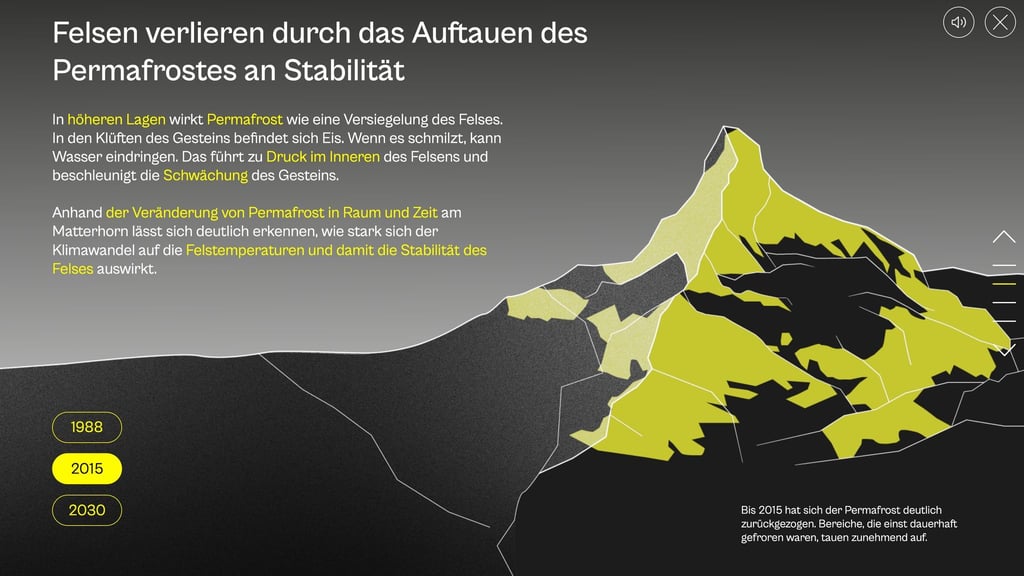 Interessant und gut gestaltet: Durch die Web-App „Berg-App“ liest und klickt man sich gern.