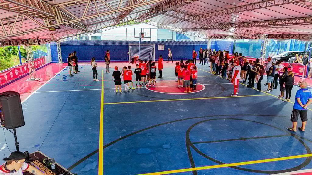Der neue Soccercourt war zur Eröffnung gut gefüllt.