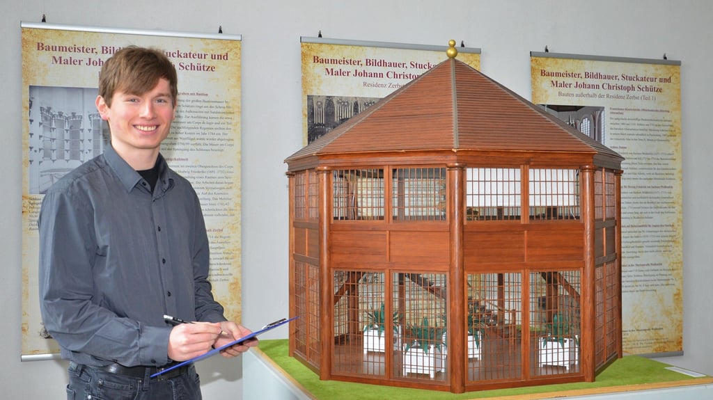 Konstantin Damianov absolviert derzeit ein kulturelles Jahr im Zerbster Schloss.