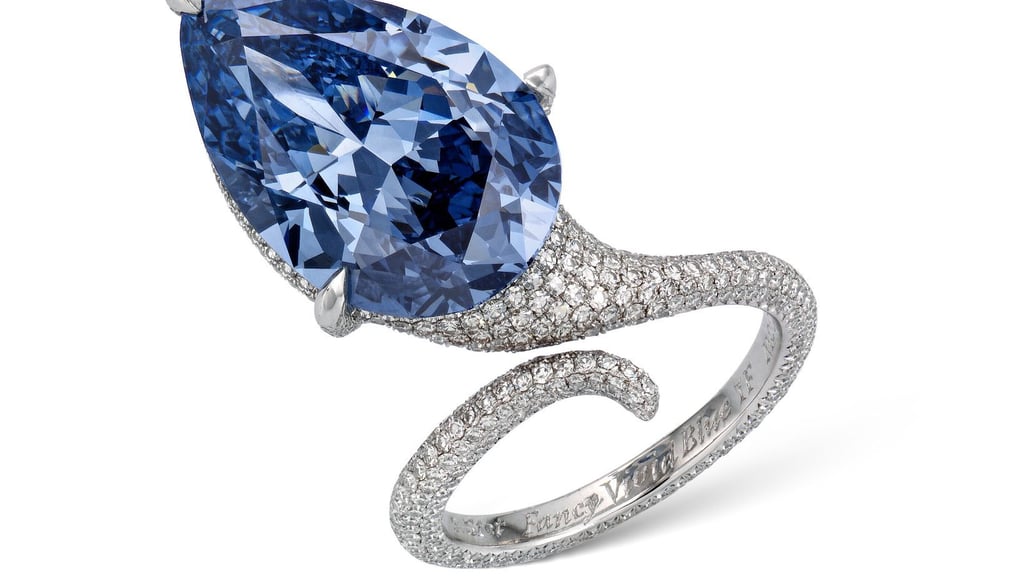 Blieb bei der Auktion etwas unter dem Schätzpreis: Der blaue Mellon-Diamant.