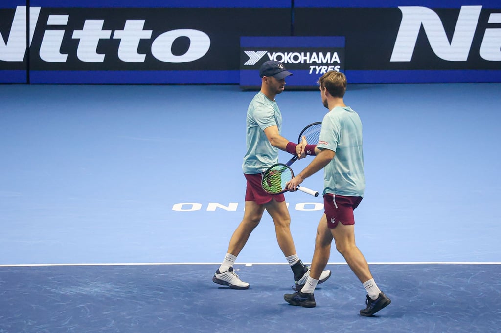 Haben keine Chance mehr aufs Halbfinale bei den ATP Finals: Kevin Krawietz (r) und Tim Pütz