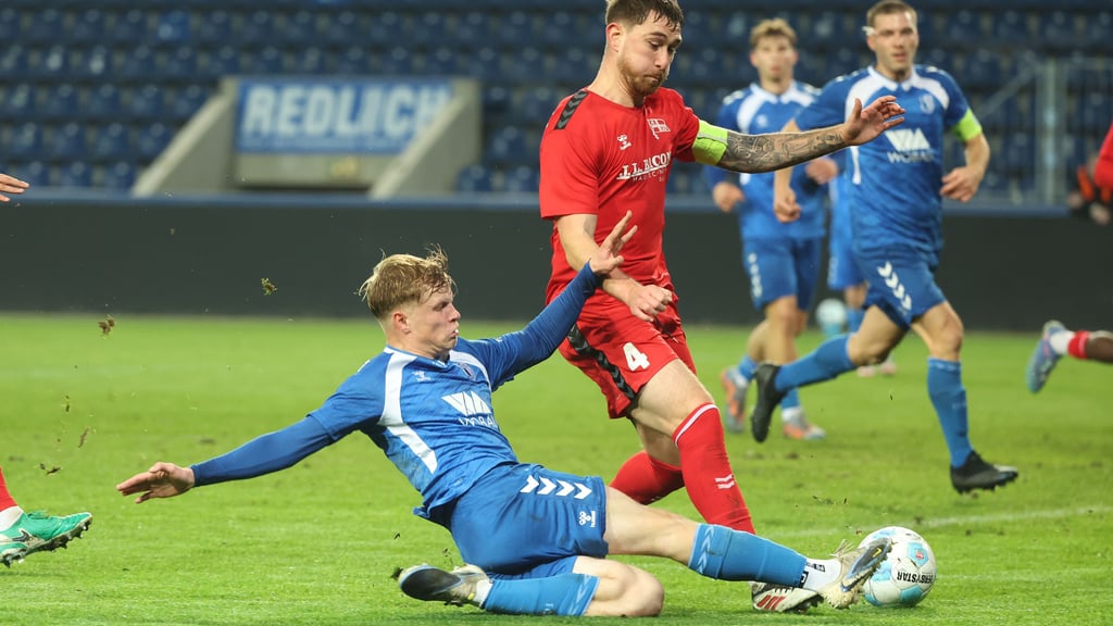 Der FCM um Leon Mergner wehrte die Angriffe der Gäste ab.