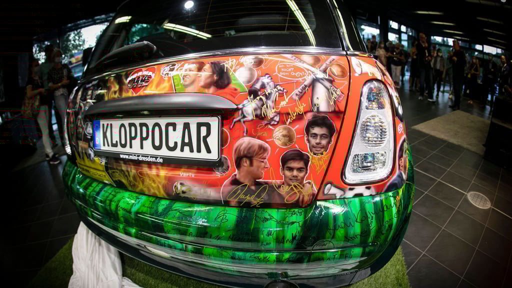 Das berühmte Kloppo-Car bei seiner Vorstellung in Dresden 2020.
