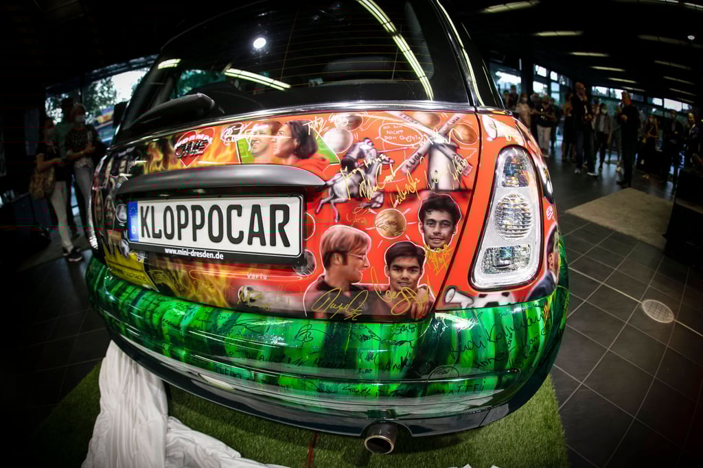 Das berühmte Kloppo-Car bei seiner Vorstellung in Dresden 2020.