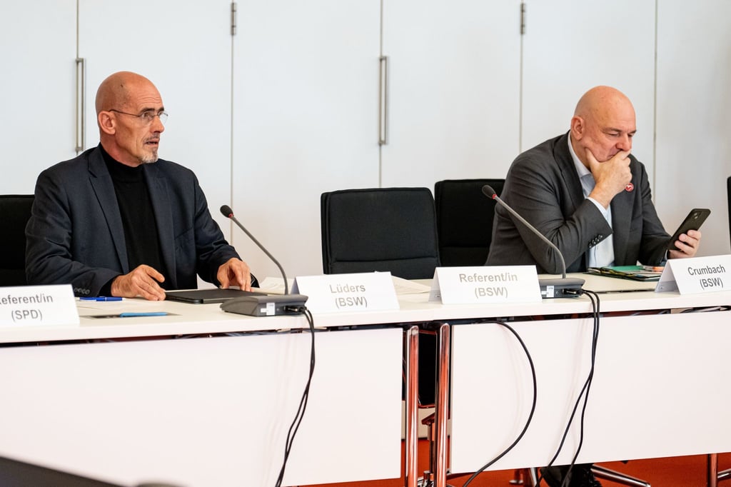 Die Vertreter der Brandenburger BSW-Landtagsfraktion stimmen im Hauptausschuss des Landtags über zwei umstrittene Medienstaatsverträge unterschiedlich ab.