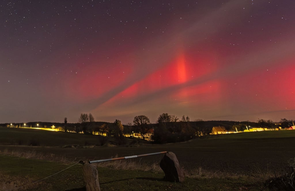 Polarlichter waren in der vergangenen Nacht auch mancherorts in Sachsen zu sehen.
