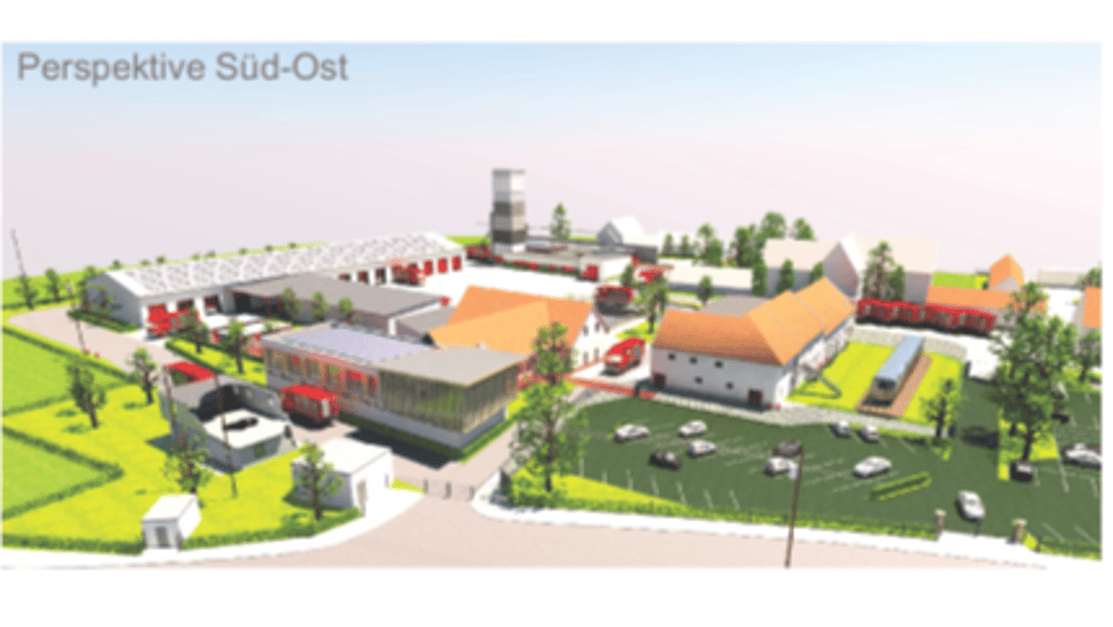 So könnte die ausgebaute Feuerwehrtechnische Zentrale in Blösien in Zukunft aussehen. 