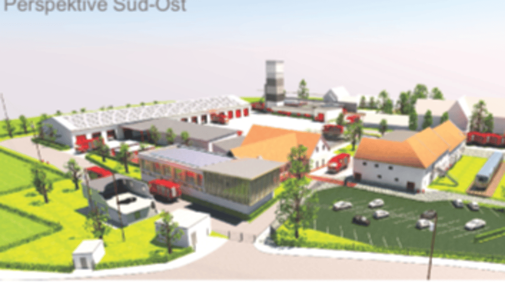 So könnte die ausgebaute Feuerwehrtechnische Zentrale in Blösien in Zukunft aussehen. 