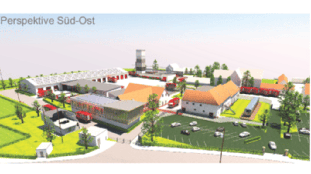 So könnte die ausgebaute Feuerwehrtechnische Zentrale in Blösien in Zukunft aussehen. 