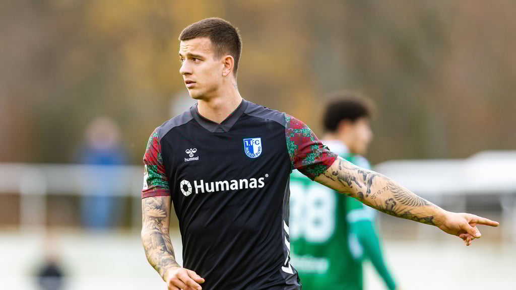 Mateusz Zukowski bei seinem Debüt für den 1. FC Magdeburg im Testspiel gegen den 1. FC Schweinfurt 05.