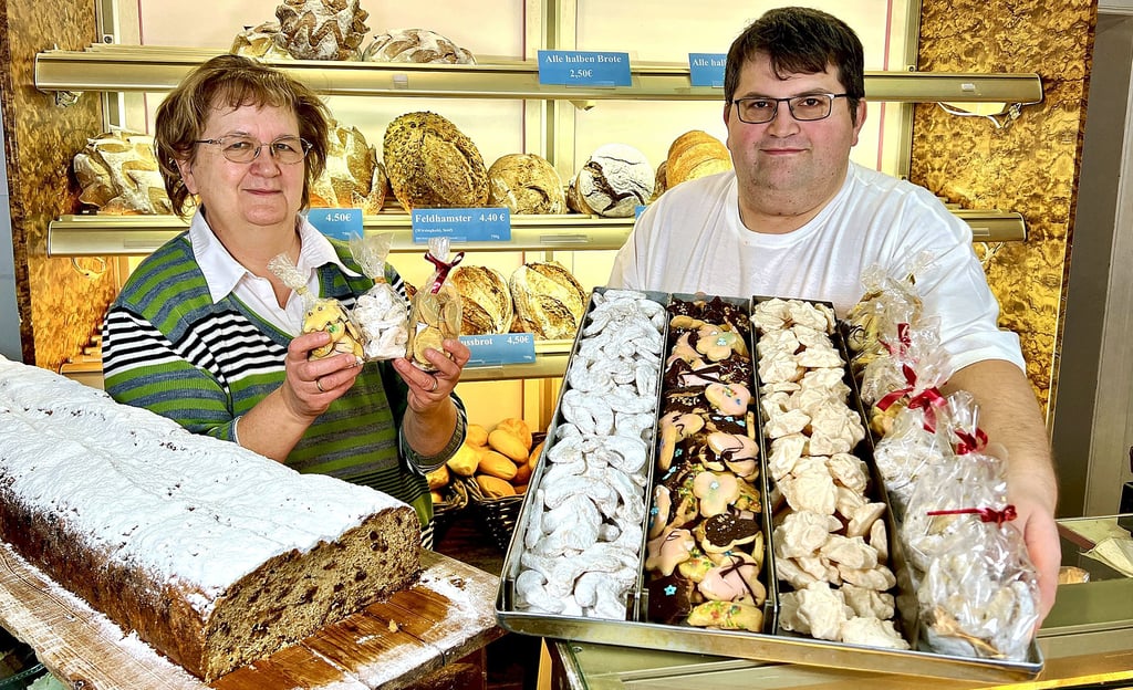 Weihnachtsgebäck in der Mühle Lederbogen in Cörmigk. 