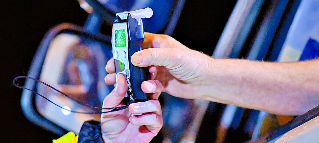 Der Alkoholtest war positiv. 