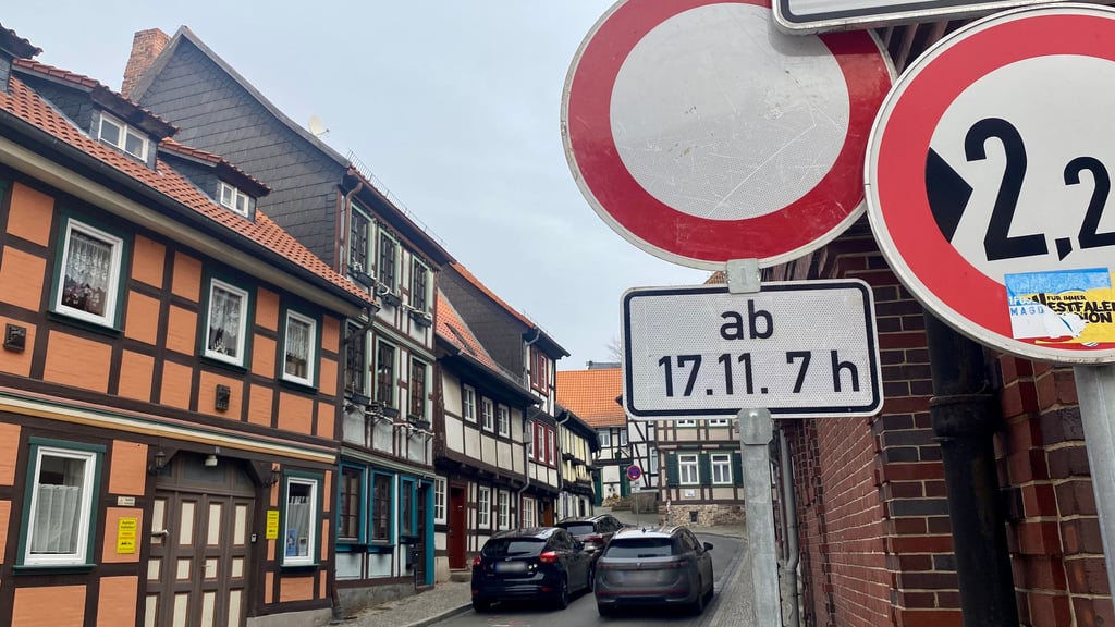 Die Einbahnstraße Burgberg in Wernigerode ist ab Montag, 17. November, gesperrt.