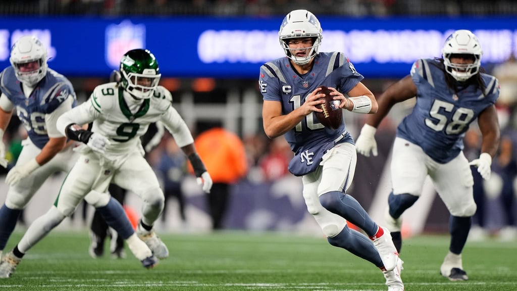 Die New England Patriots mit Quarterback Drake Maye sind in der NFL derzeit nicht zu stoppen.