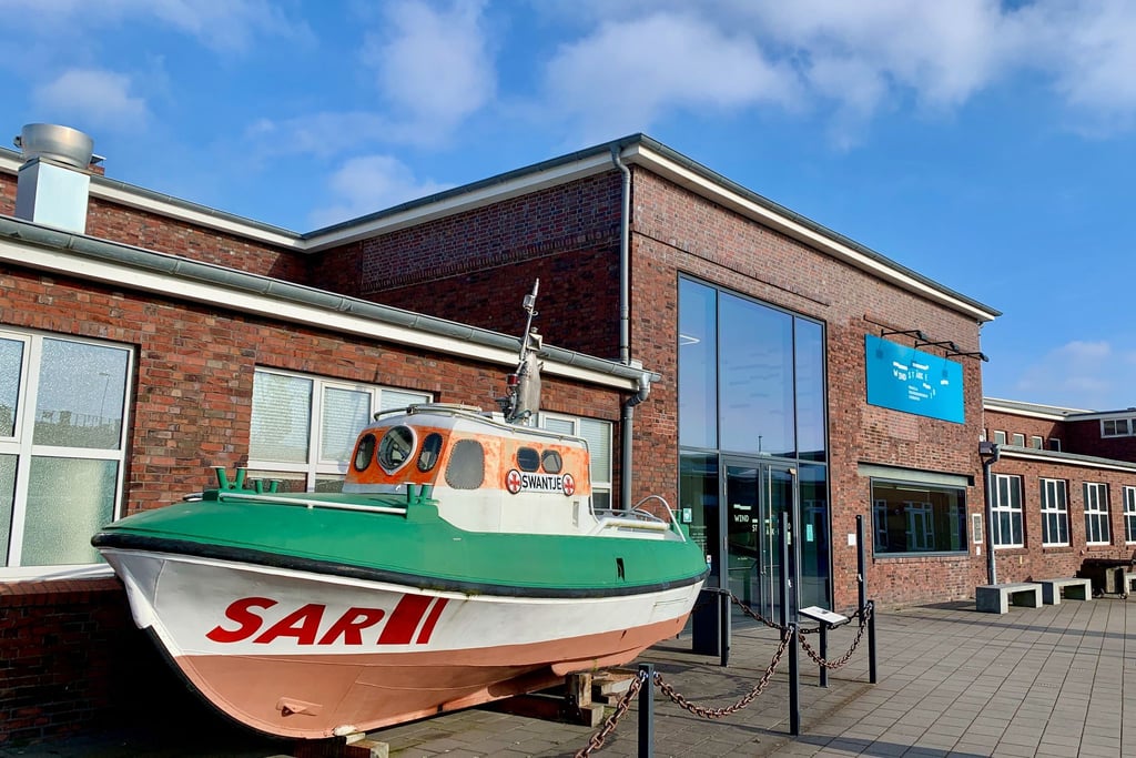 Eingang des Museums „Windstärke 10“ in Cuxhaven.