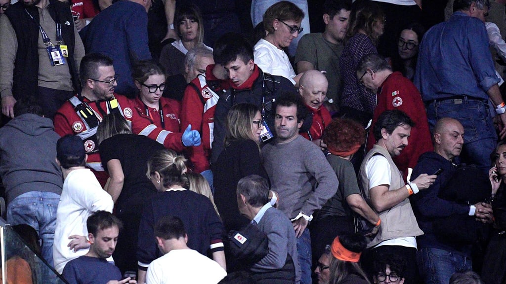 In der Inalpi Arena in Turin gab es erneut einen medizinischen Zwischenfall.