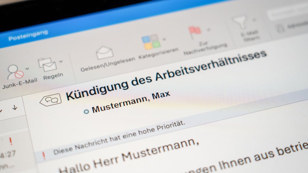 Rauswurf per Mail? Eine Kündigung muss immer im Original vorliegen.