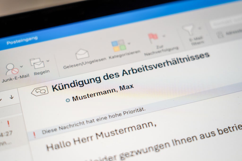 Rauswurf per Mail? Eine Kündigung muss immer im Original vorliegen.