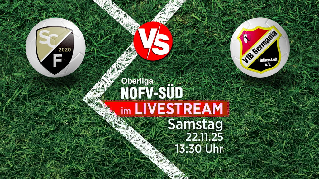 In der NOFV-Oberliga Süd trifft der VfB Germania Halberstadt am 22. November 2025 auf Spitzenreiter SC Freital. Volksstimme und Mitteldeutsche Zeitung übertragen im Livestream.