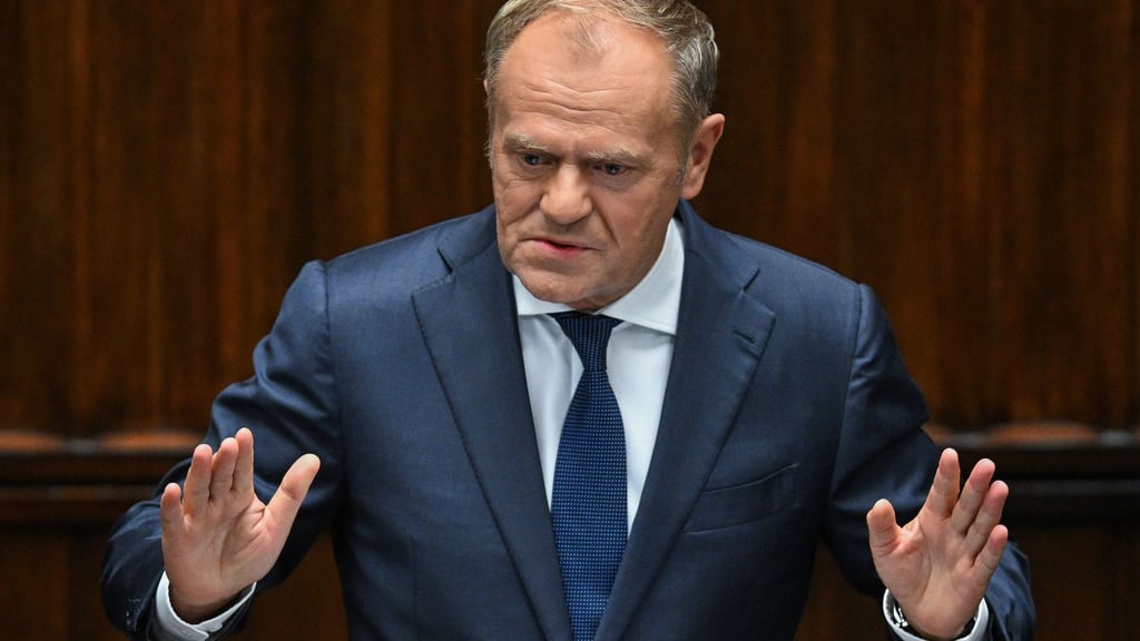 Polens Ministerpräsident Donald Tusk gab bekannt, dass eine Bahnstrecke durch Sabotage beschädigt wurde. (Archivbild)