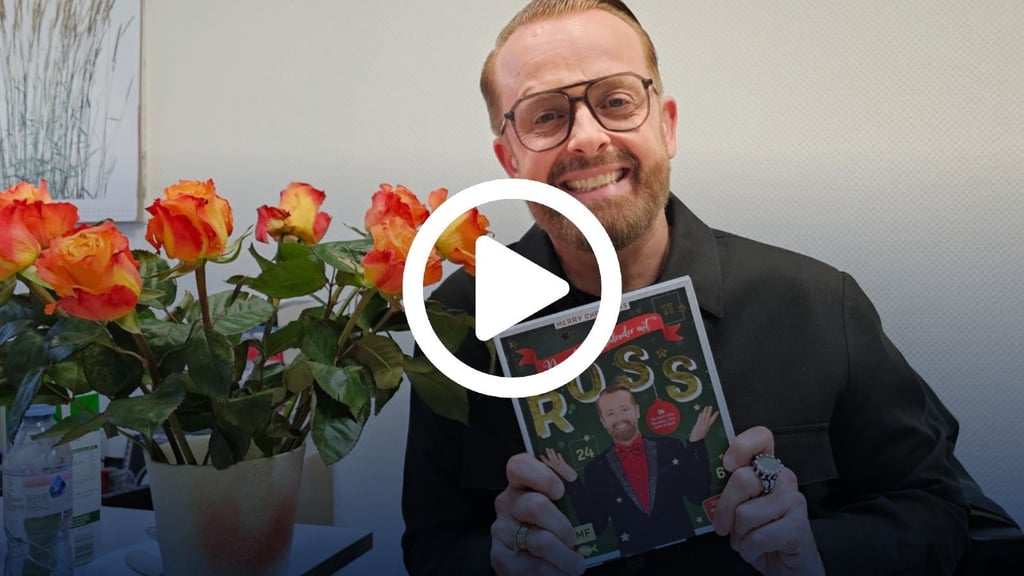 MZ traf Ross Antony in Halle, als er seinen ersten Weihnachtskalender präsentierte. 