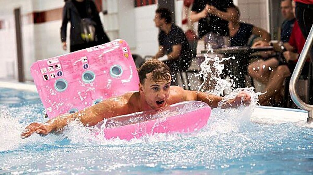 Luftmatratzen-Rallye.