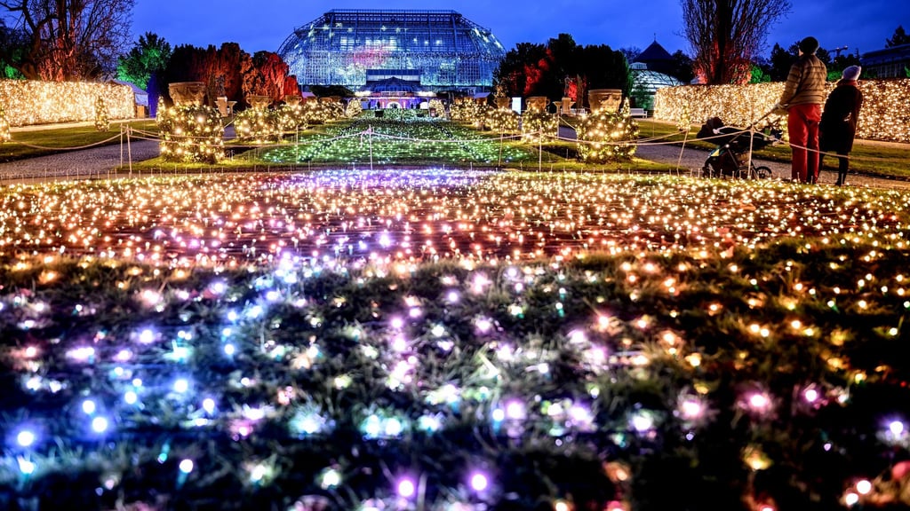 Zum neunten Mal wird die Anlage im Stadtteil Dahlem für den „Christmas Garden“ weihnachtlich beleuchtet.