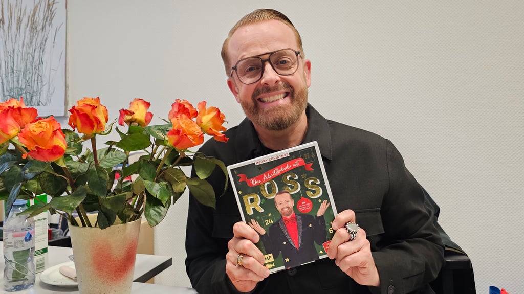 MZ traf Ross Antony in Halle, als er seinen ersten Weihnachtskalender präsentierte. 
