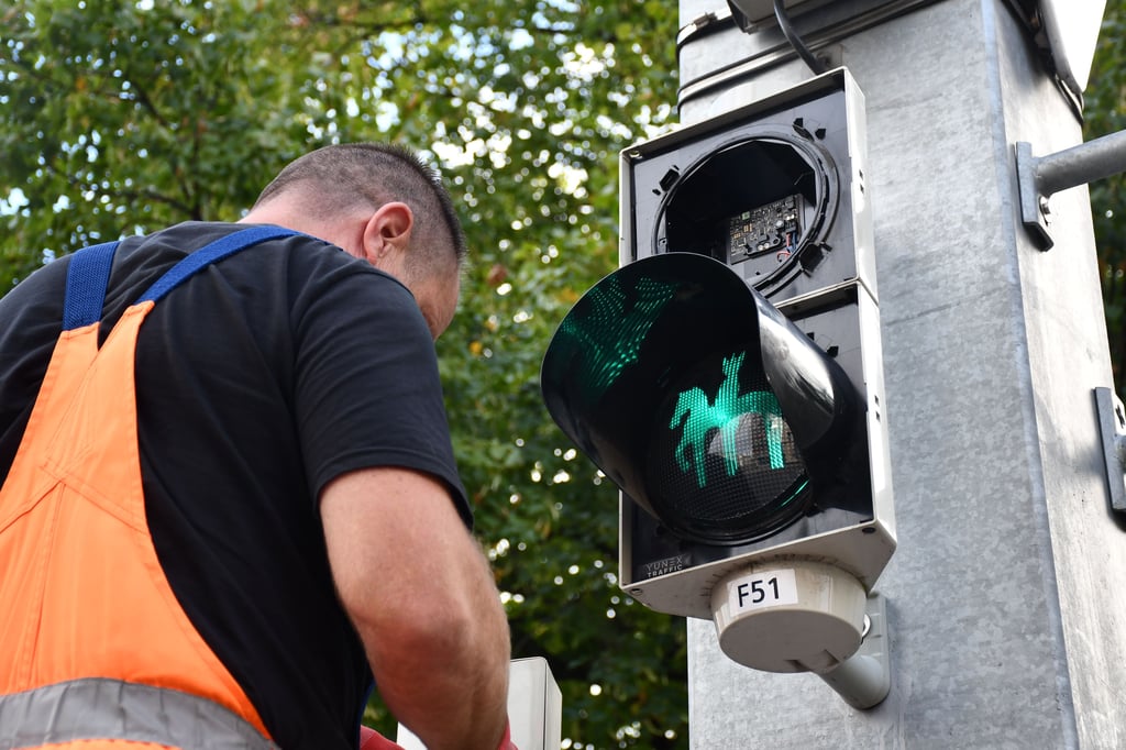 Seit Juni 2025 gibt es in Magdeburg neue Motive für Fußgängerampeln. Auch andere Städte in Sachsen-Anhalt setzen bei ihren Ampeln auf Kult-Figuren.