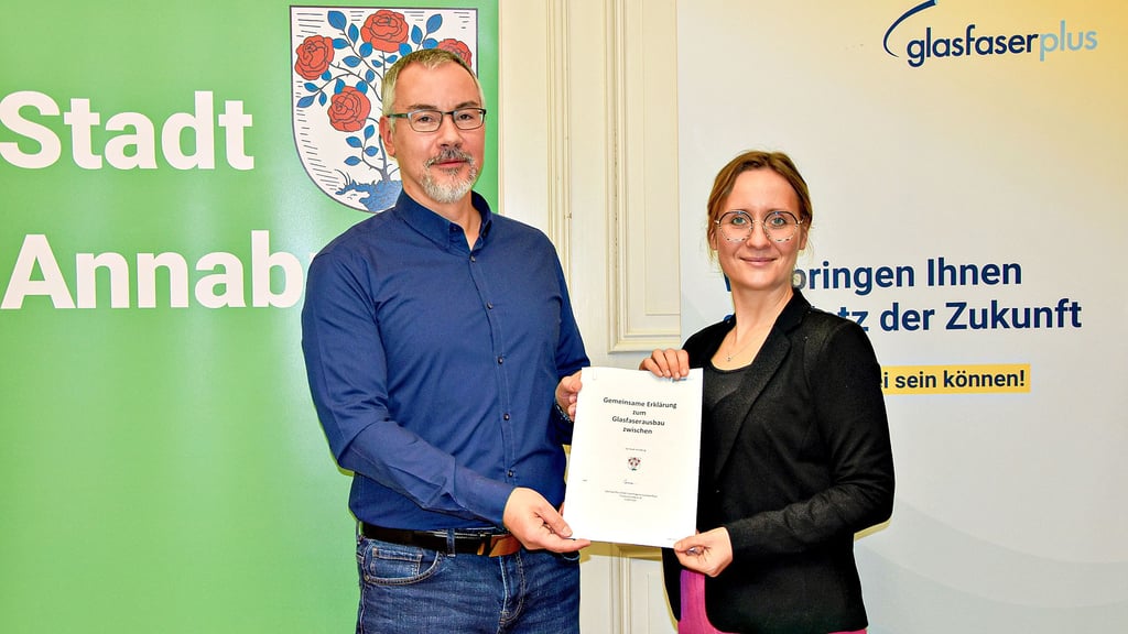 Am Montag geben beide Parteien mit ihrer Unterschrift den Startschuss für den eigenfinanzierten Glasfaserausbau in Annaburg. 