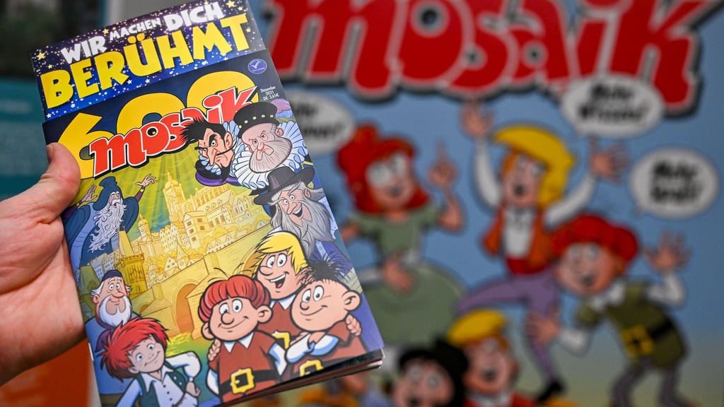 Die Kult-Comicreihe „Mosaik“&nbsp;erreicht einen Meilenstein: Die 600. Ausgabe ist da. Abrax, Brabax und Califax reisen diesmal ins Prag des Jahres 1600.