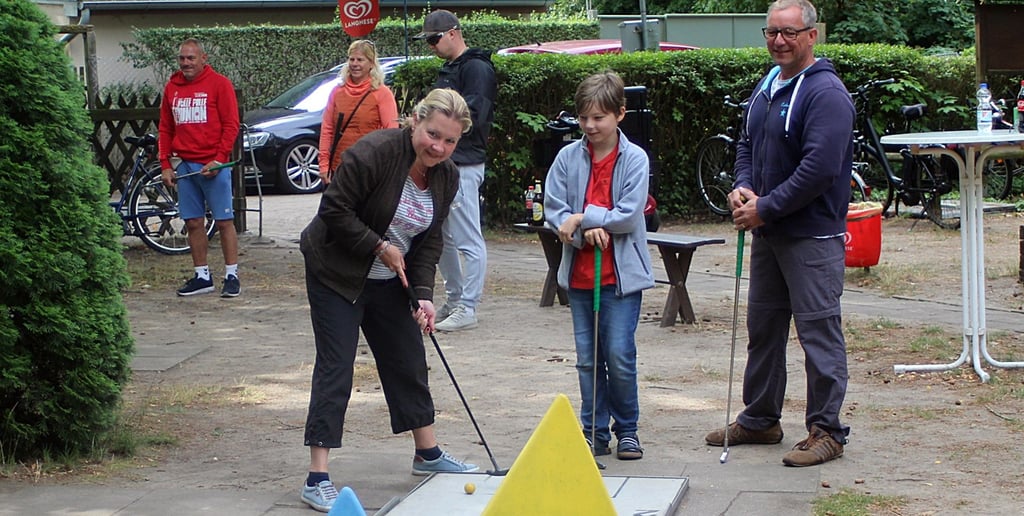 Bahnengolf gehört zu den Angeboten.