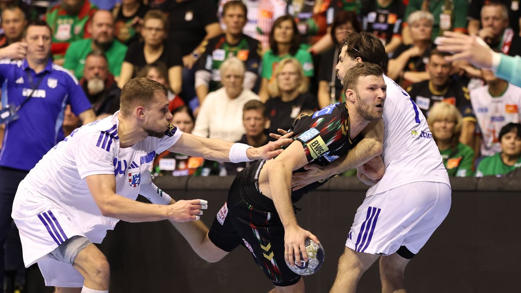 Philipp Weber durfte in Zagreb die letzten 20 Minuten spielen. Trotzdem erzielte der Rückraumspieler noch vier Tore.