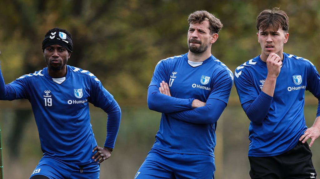 Lubambo Musonda (li.) wird dem 1. FC Magdeburg beim Spiel gegen Fortuna Düsseldorf gesperrt fehlen.