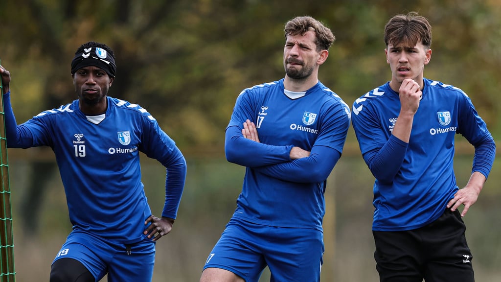 Lubambo Musonda (li.) wird dem 1. FC Magdeburg beim Spiel gegen Fortuna Düsseldorf gesperrt fehlen.