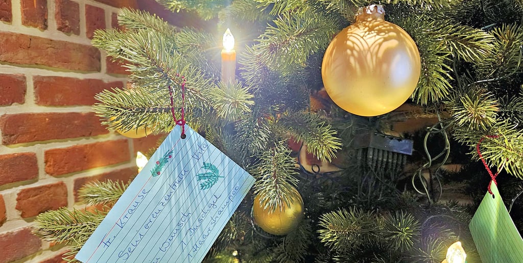 Die Bewohner des Seniorenzentrums Vita durften ihre Wünsche an dem Baum hängen. 