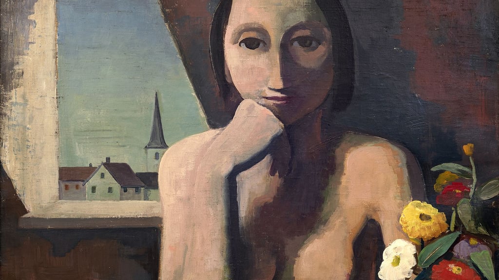 Karl Hofer: Mädchen in der Dachkammer (Ausschnitt), 1935, Öl auf Leinwand, Sammlung Arthouse