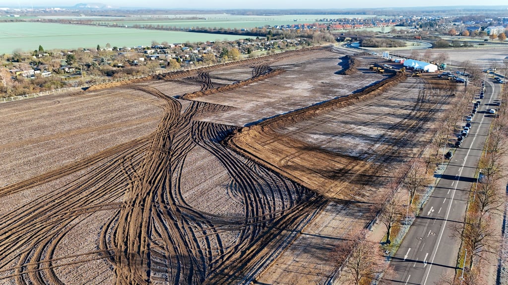 Auf dieser Fläche entsteht Sachsen-Anhalts neues Landeskriminalamt.