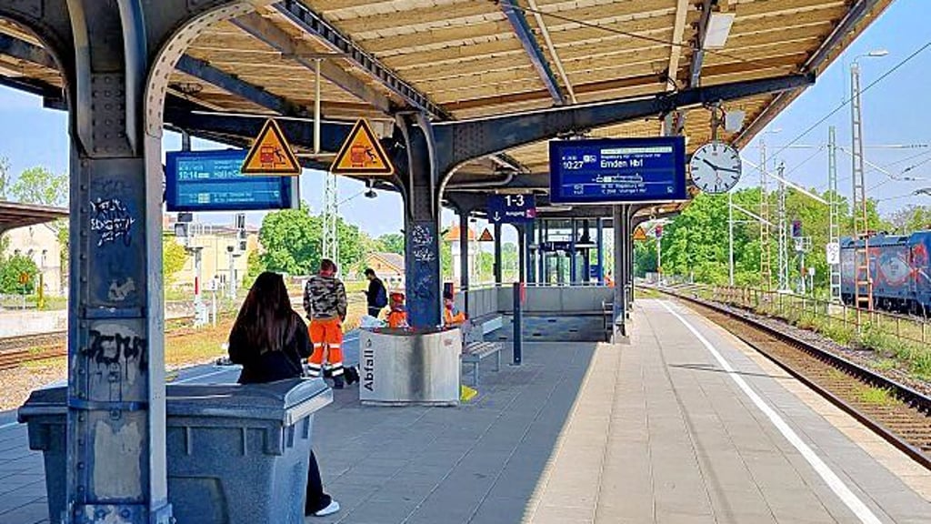 Blick auf den Bahnhof in Köthen.