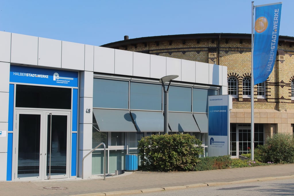 Blick auf das Kundenzentrum der Halberstadtwerke.