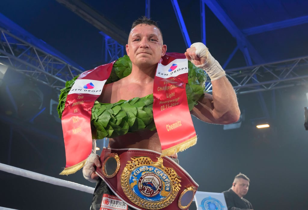 Im November 2024 konnte Halbschwergewichtler Nick Hannig in Chemnitz noch jubeln. Da holte er sich den Euro-Titel der WBO mit einem Sieg gegen Tom Dzemski. Jetzt zwingt ihn ein Achillessehnenriss zur Pause.