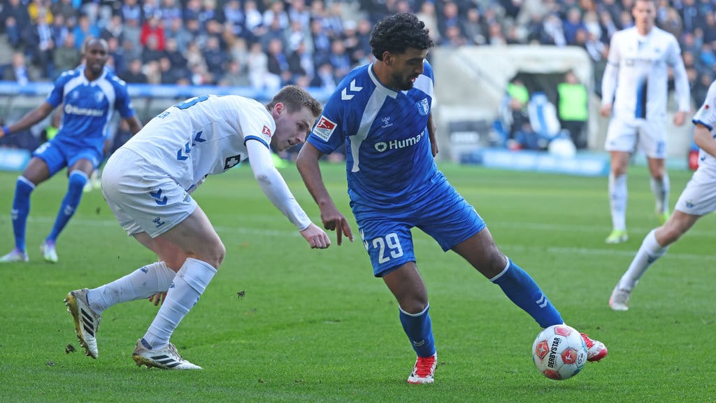 Rayan Ghrieb (rechts) und der 1. FC Magdeburg können Fortuna Düsseldorf am Samstag mit ins Verderben reißen.
