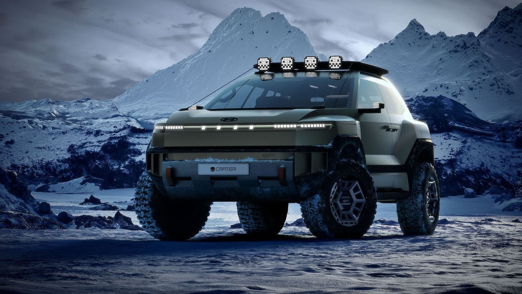 Hyundai präsentiert mit dem Crater Concept einen robusten Offroader für echte Abenteuer abseits befestigter Straßen.