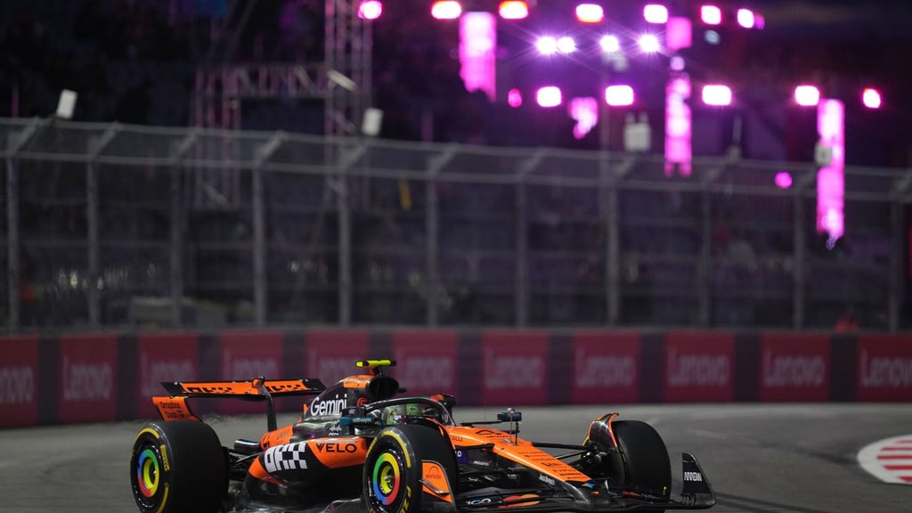 Lando Norris kam mit seinem McLaren überraschend gut zurecht in den ersten Einheiten.